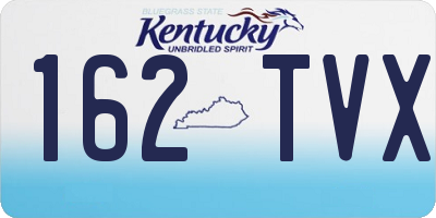 KY license plate 162TVX