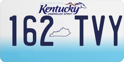 KY license plate 162TVY