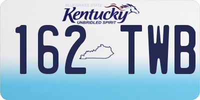 KY license plate 162TWB
