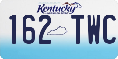 KY license plate 162TWC