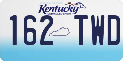 KY license plate 162TWD