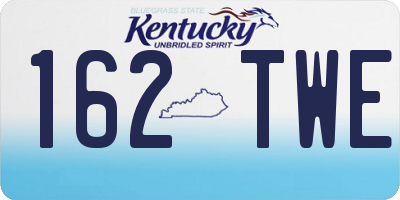 KY license plate 162TWE