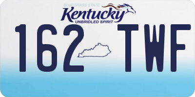 KY license plate 162TWF