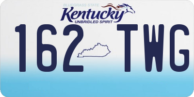KY license plate 162TWG