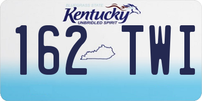 KY license plate 162TWI