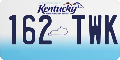 KY license plate 162TWK