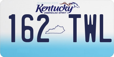 KY license plate 162TWL