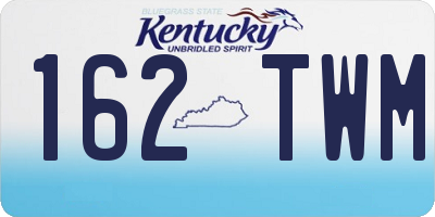 KY license plate 162TWM