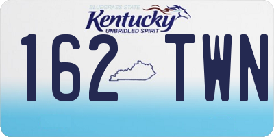 KY license plate 162TWN