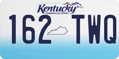KY license plate 162TWQ