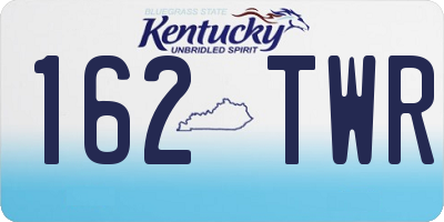 KY license plate 162TWR