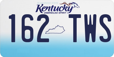KY license plate 162TWS