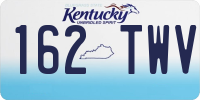 KY license plate 162TWV