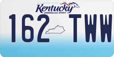 KY license plate 162TWW