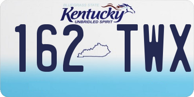 KY license plate 162TWX