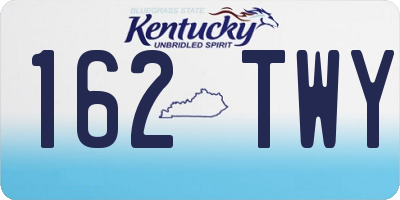 KY license plate 162TWY