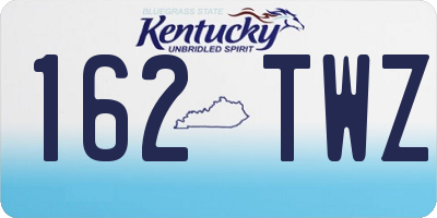 KY license plate 162TWZ