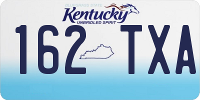 KY license plate 162TXA