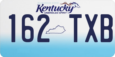 KY license plate 162TXB