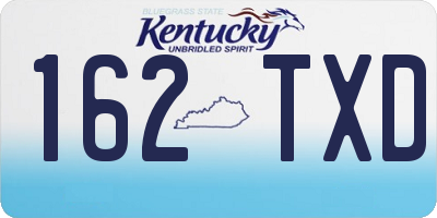 KY license plate 162TXD