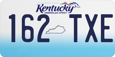 KY license plate 162TXE