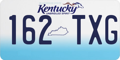 KY license plate 162TXG