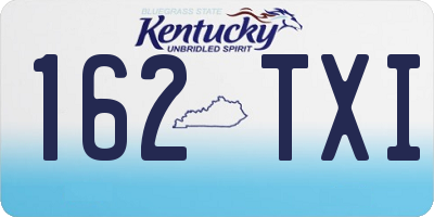 KY license plate 162TXI