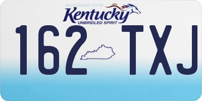 KY license plate 162TXJ