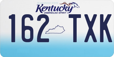 KY license plate 162TXK