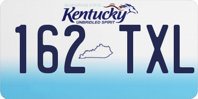 KY license plate 162TXL