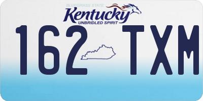 KY license plate 162TXM