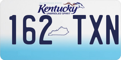 KY license plate 162TXN