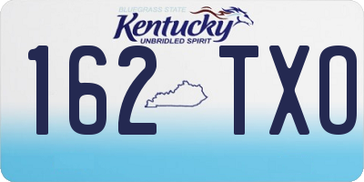 KY license plate 162TXO