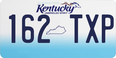 KY license plate 162TXP
