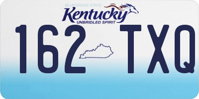 KY license plate 162TXQ