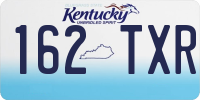 KY license plate 162TXR