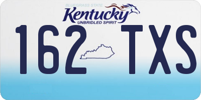 KY license plate 162TXS