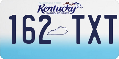 KY license plate 162TXT