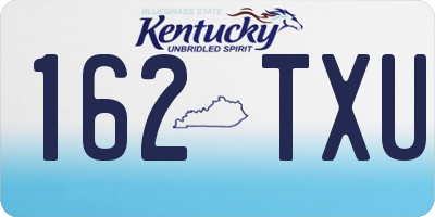 KY license plate 162TXU