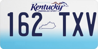 KY license plate 162TXV