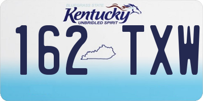 KY license plate 162TXW