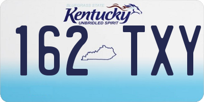 KY license plate 162TXY