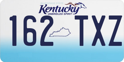 KY license plate 162TXZ
