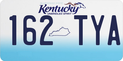 KY license plate 162TYA