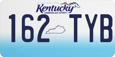 KY license plate 162TYB
