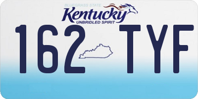 KY license plate 162TYF