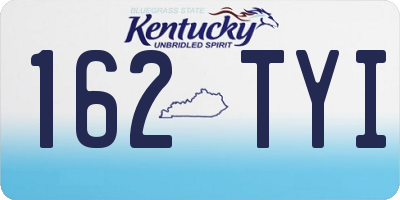 KY license plate 162TYI