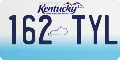 KY license plate 162TYL