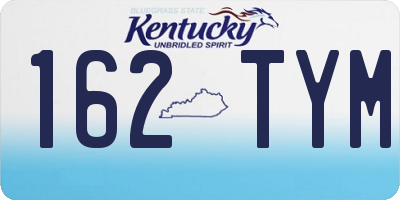 KY license plate 162TYM