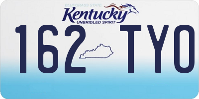 KY license plate 162TYO